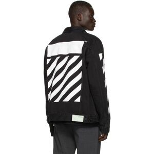 Off-White SSENSE Exclusive Black Denim Temperature Jacket